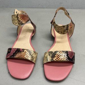 NWOT JACK ROGERS LADIES SIZE9 SANDALS GWEN WAVE SNAKE REPTILE STRAPPY LEATHER